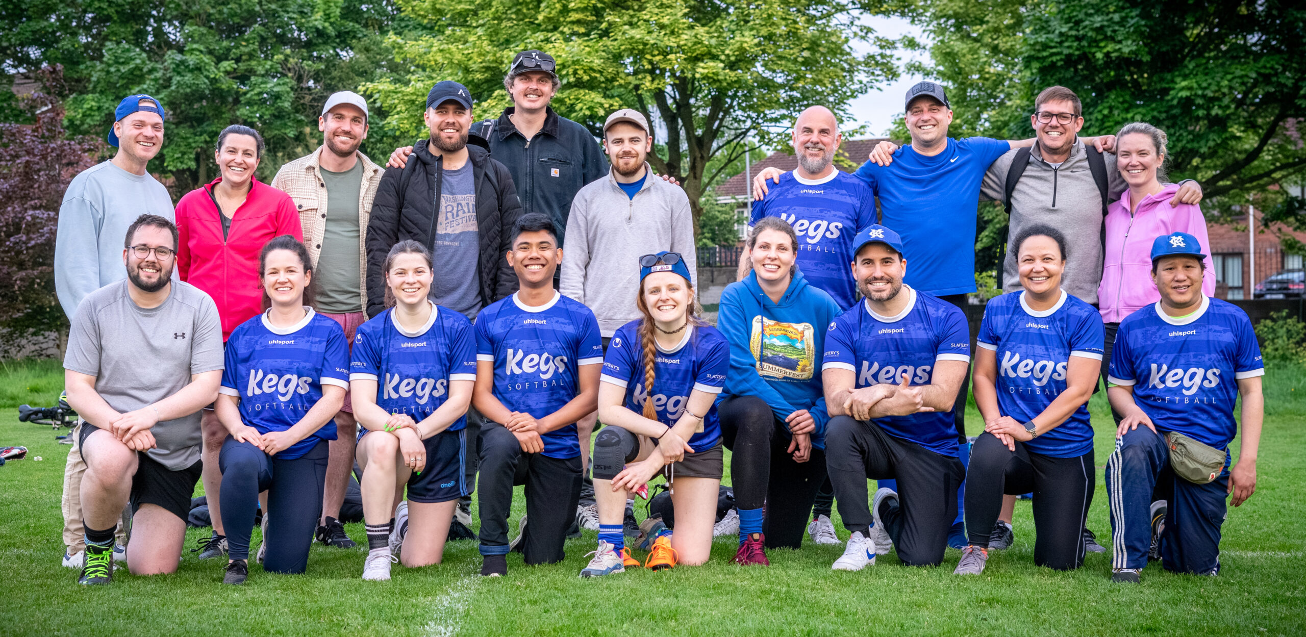 a team of the KCB club posing for the camera